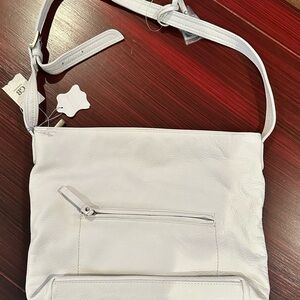 White Leather Crossbody Bag